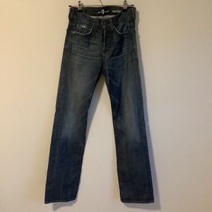 7 For All Mankind Straight Leg Button Fly Jeans Size 28
